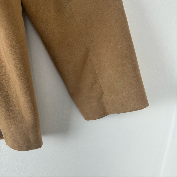 Fuda New York Women's Jacket Size Large Tan Faux Suede Utility Lightweight - Picture 5 of 6